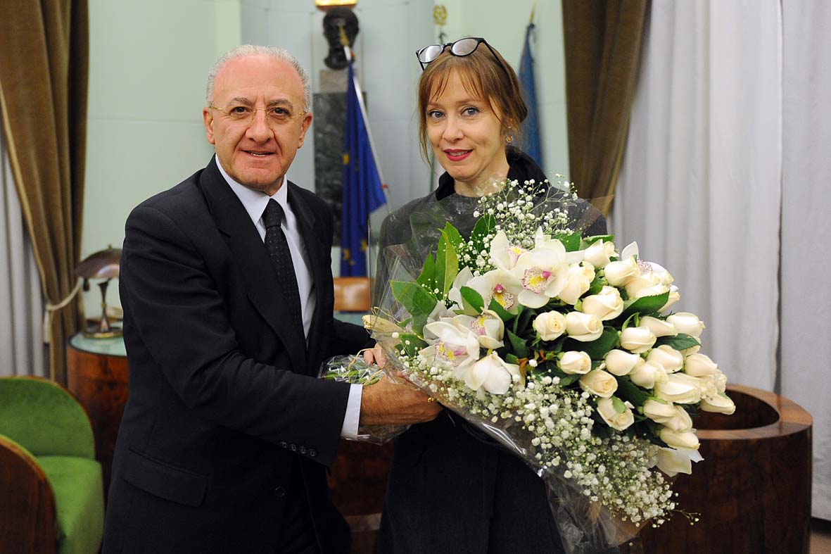   Suzanne Vega incontra il Sindaco De Luca a Palazzo di Citt?
