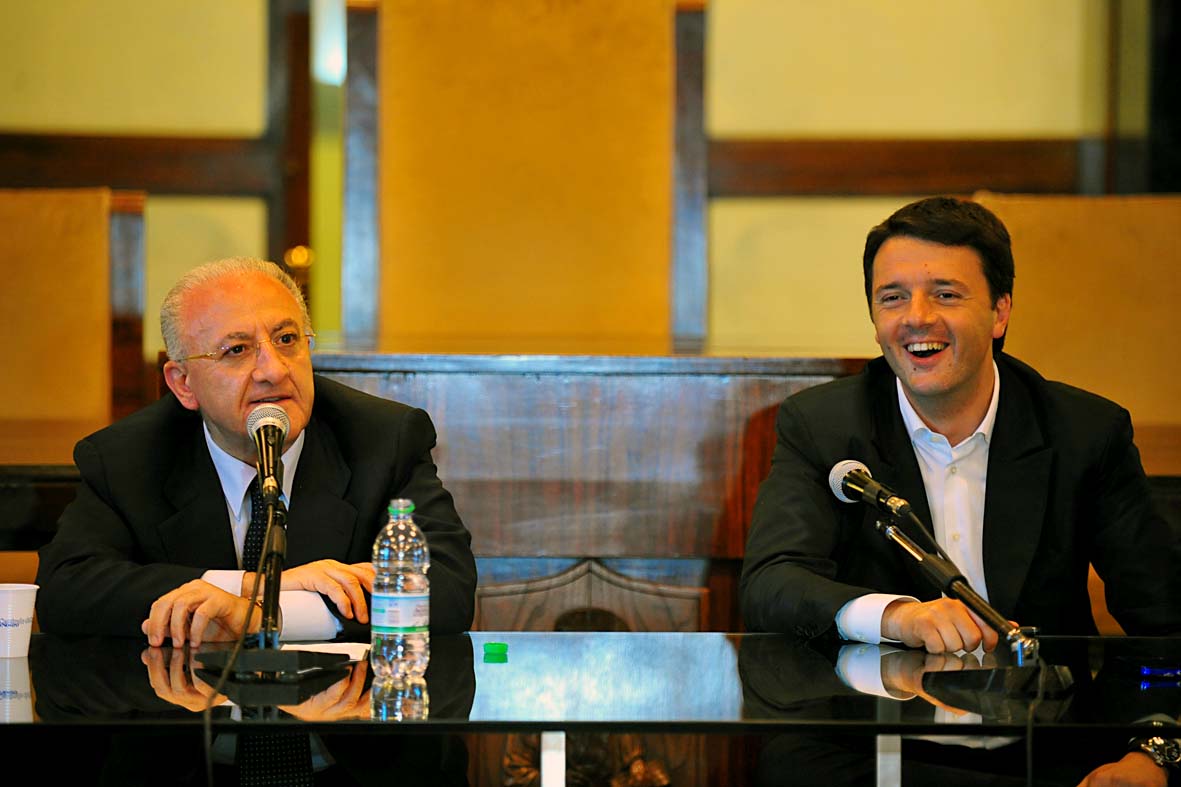   I sindaci Vincenzo De Luca e Matteo Renzi a Palazzo di Citt?
