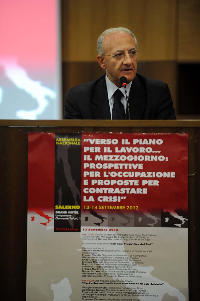   Il Sindaco De Luca al convegno CGIL Verso il piano per il lavoro
