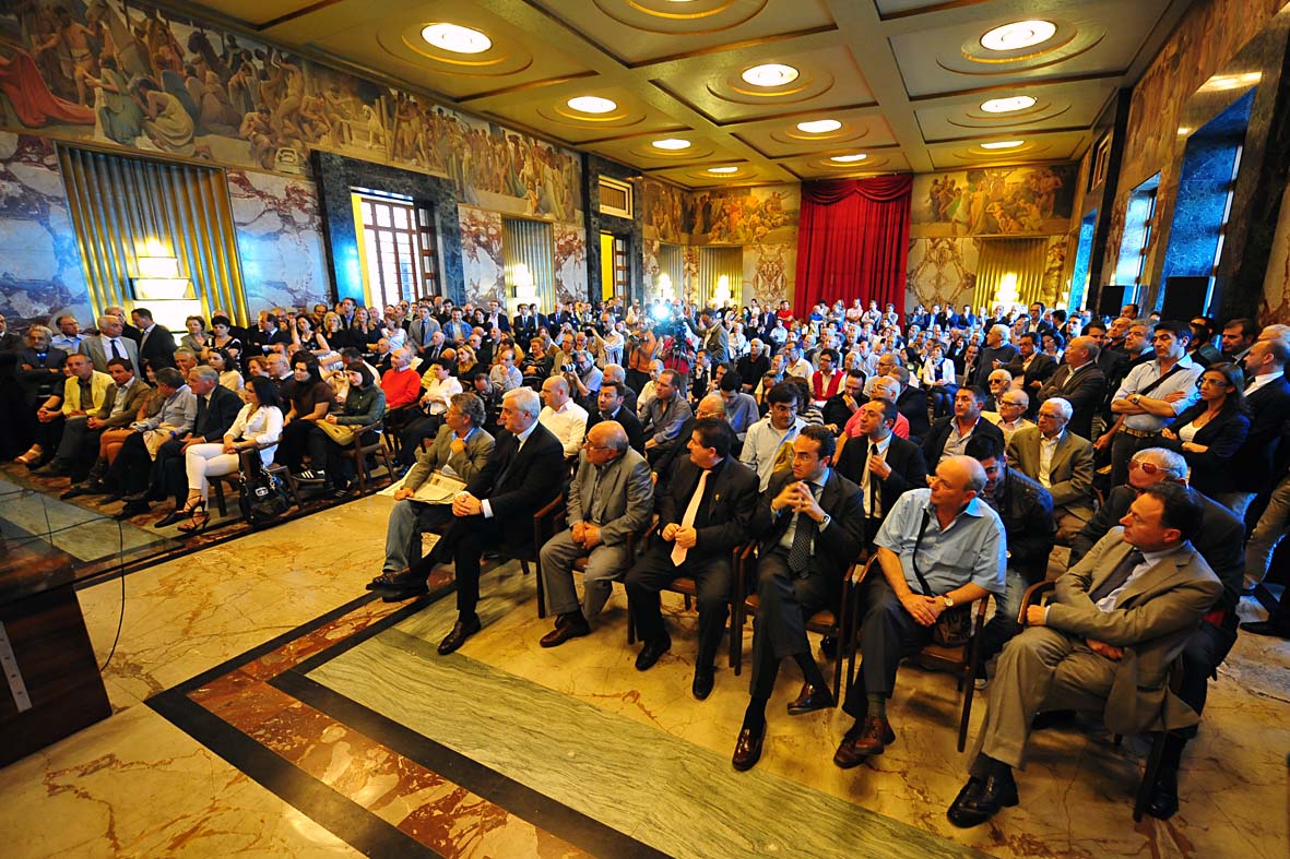   I sindaci Vincenzo De Luca e Matteo Renzi a Palazzo di Citt?
