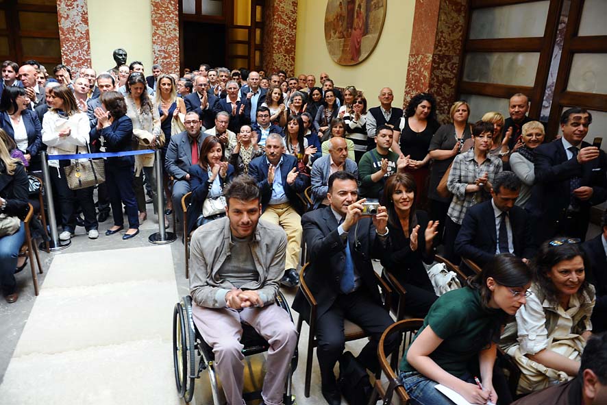   Proclamazione della elezione del Sindaco Vincenzo De Luca. Salerno, Palazzo di Citta' 20 Maggio 2011.

