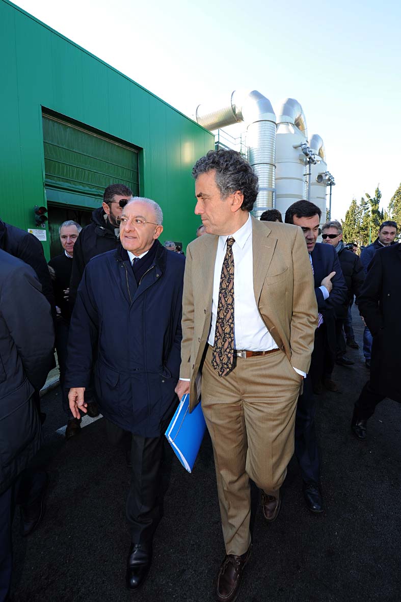   Impianto di compostaggio premiato dall'Unione europea. Visita del Ministro Barca. Salerno, 3 gennaio 2013
