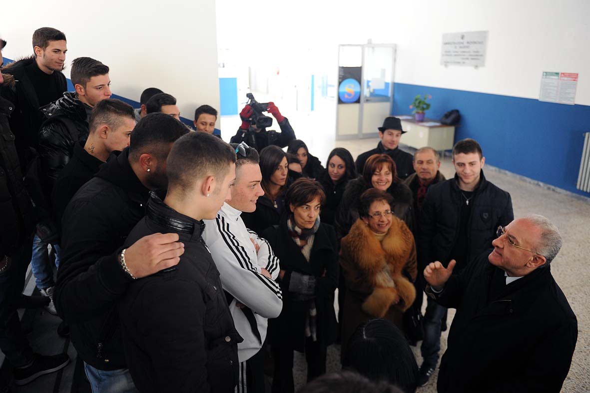   Il Sindaco De Luca ospite dell'incontro-dibattito "Salerno Citta' d'Europa", presso l'Istituto G. Amendola. Salerno, 13 febbraio 2012
