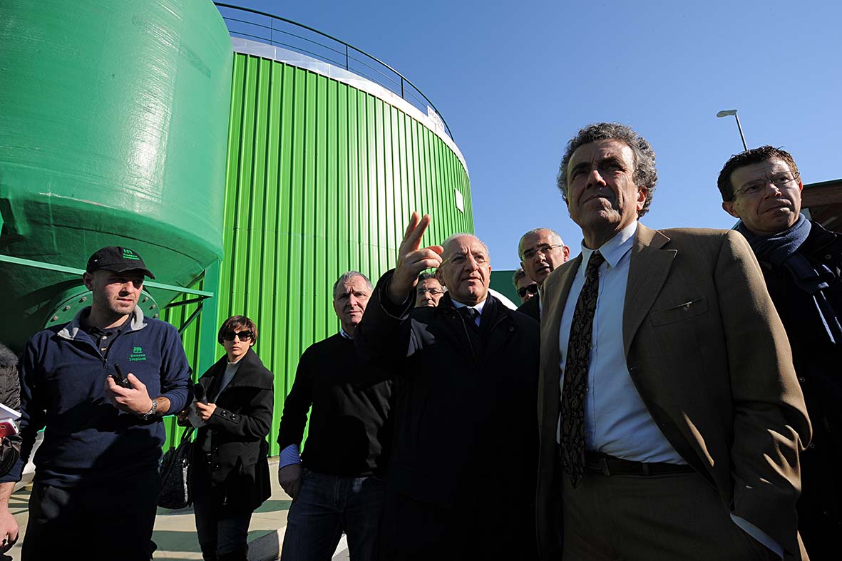   Impianto di compostaggio premiato dall'Unione europea. Visita del Ministro Barca. Salerno, 3 gennaio 2013
