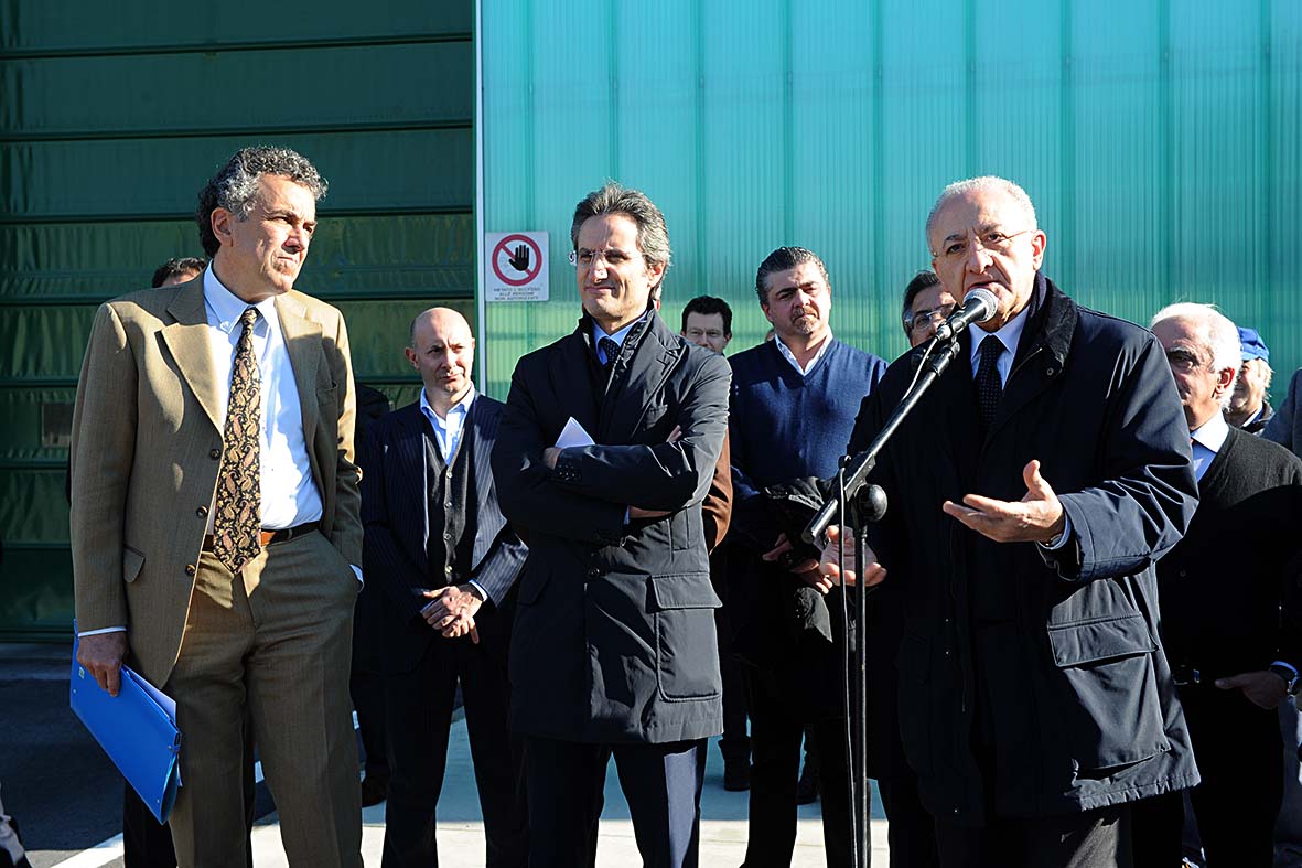   Impianto di compostaggio premiato dall'Unione europea. Visita del Ministro Barca. Salerno, 3 gennaio 2013
