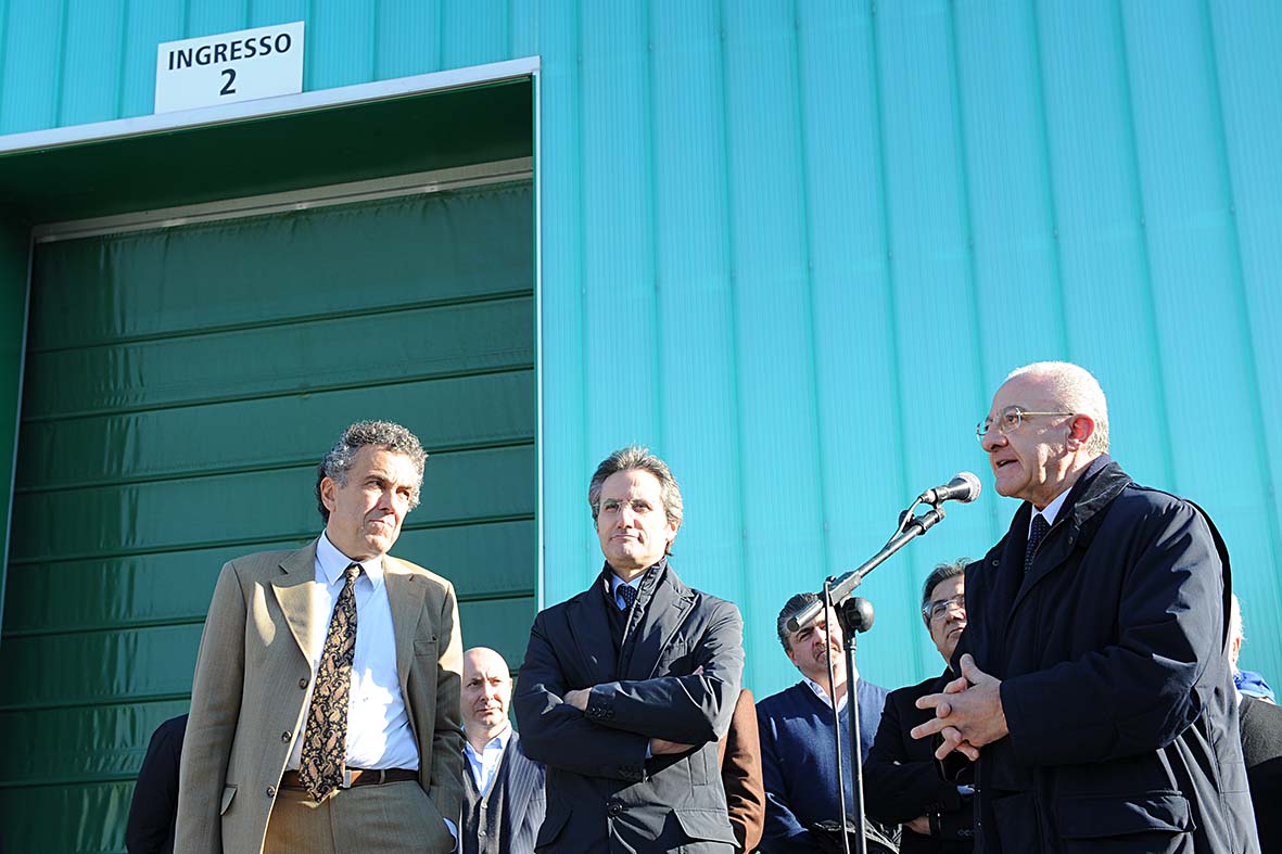   Impianto di compostaggio premiato dall'Unione europea. Visita del Ministro Barca. Salerno, 3 gennaio 2013

