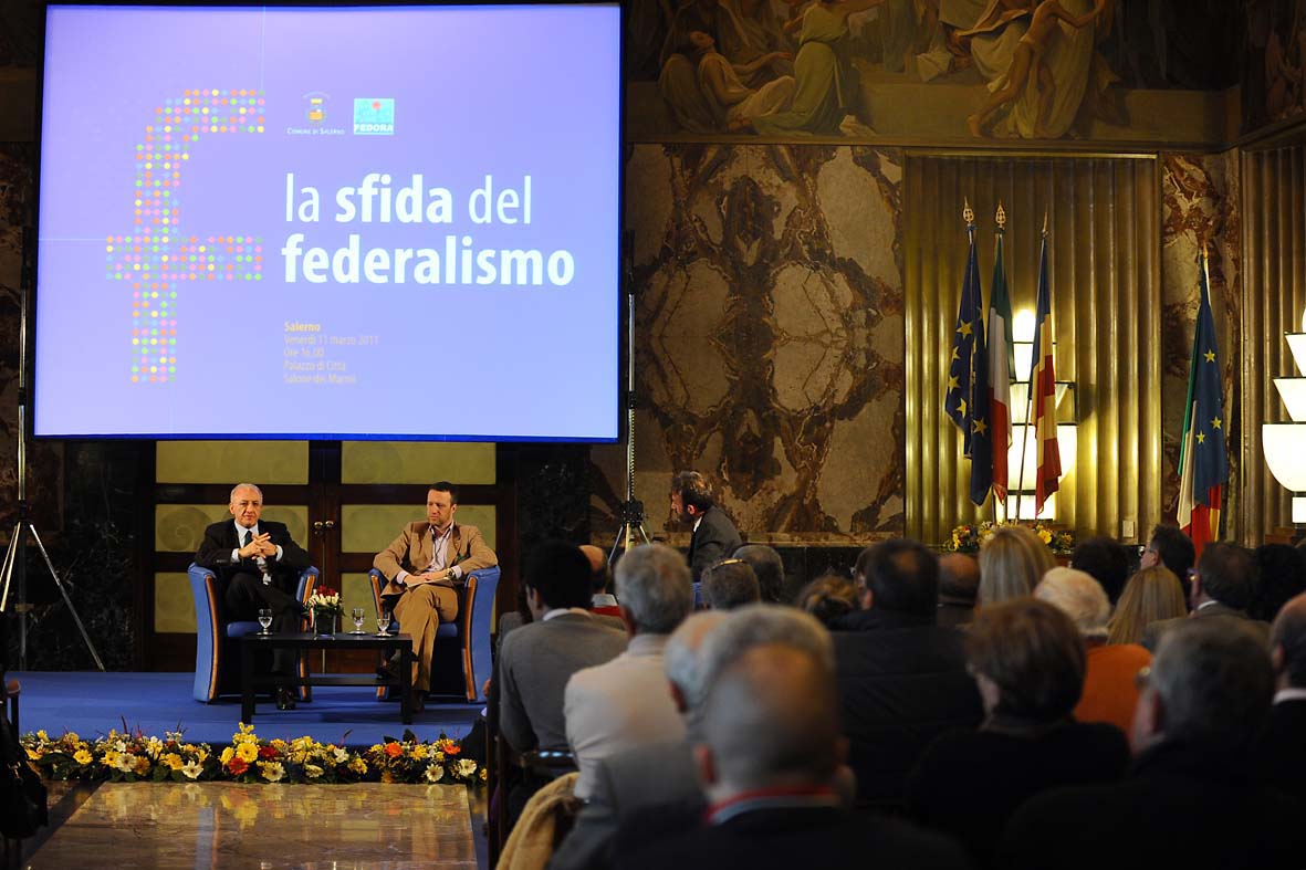   "La Sfida del Federalismo". Incontro dibattito con Flavio Tosi, Sindaco di Verona e Vincenzo De Luca, Sindaco di Salerno. Palazzo di Citta', 11 marzo 2011
