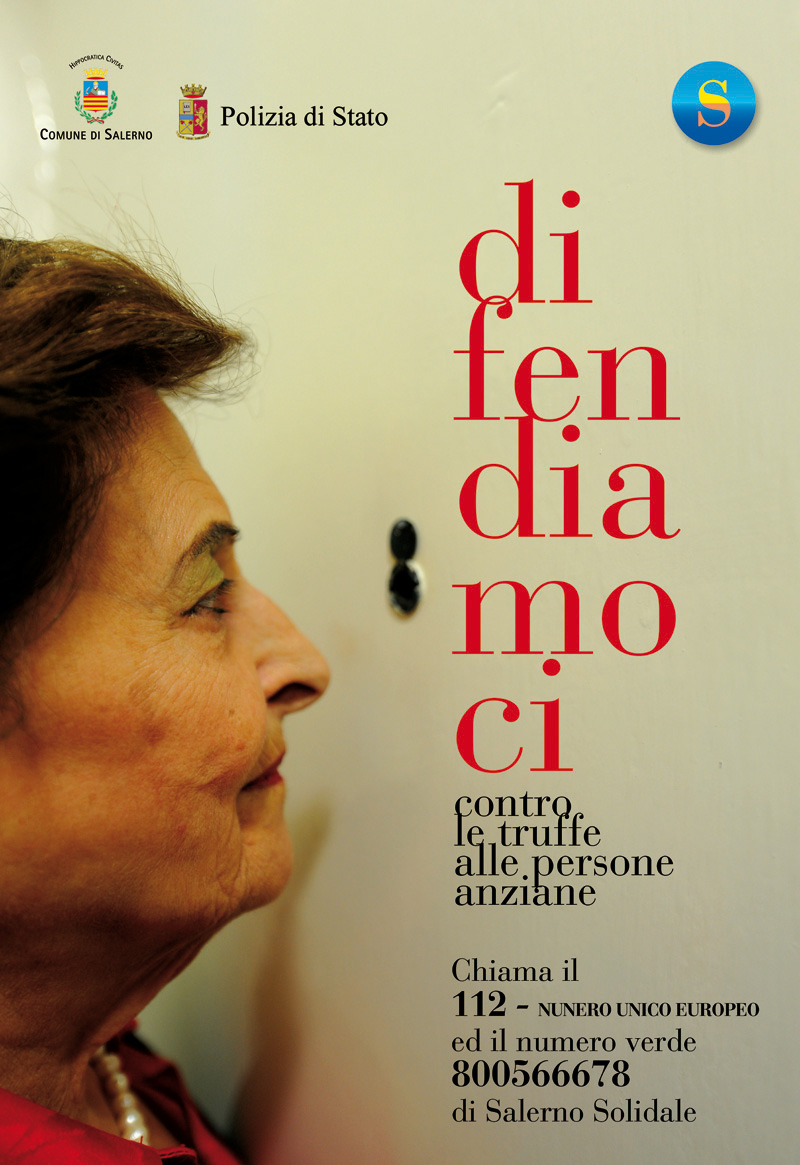   "Difendiamoci": Comune e Questura di Salerno insieme contro le truffe domestiche agli anziani. Salerno, 10 Dicembre 2011.
