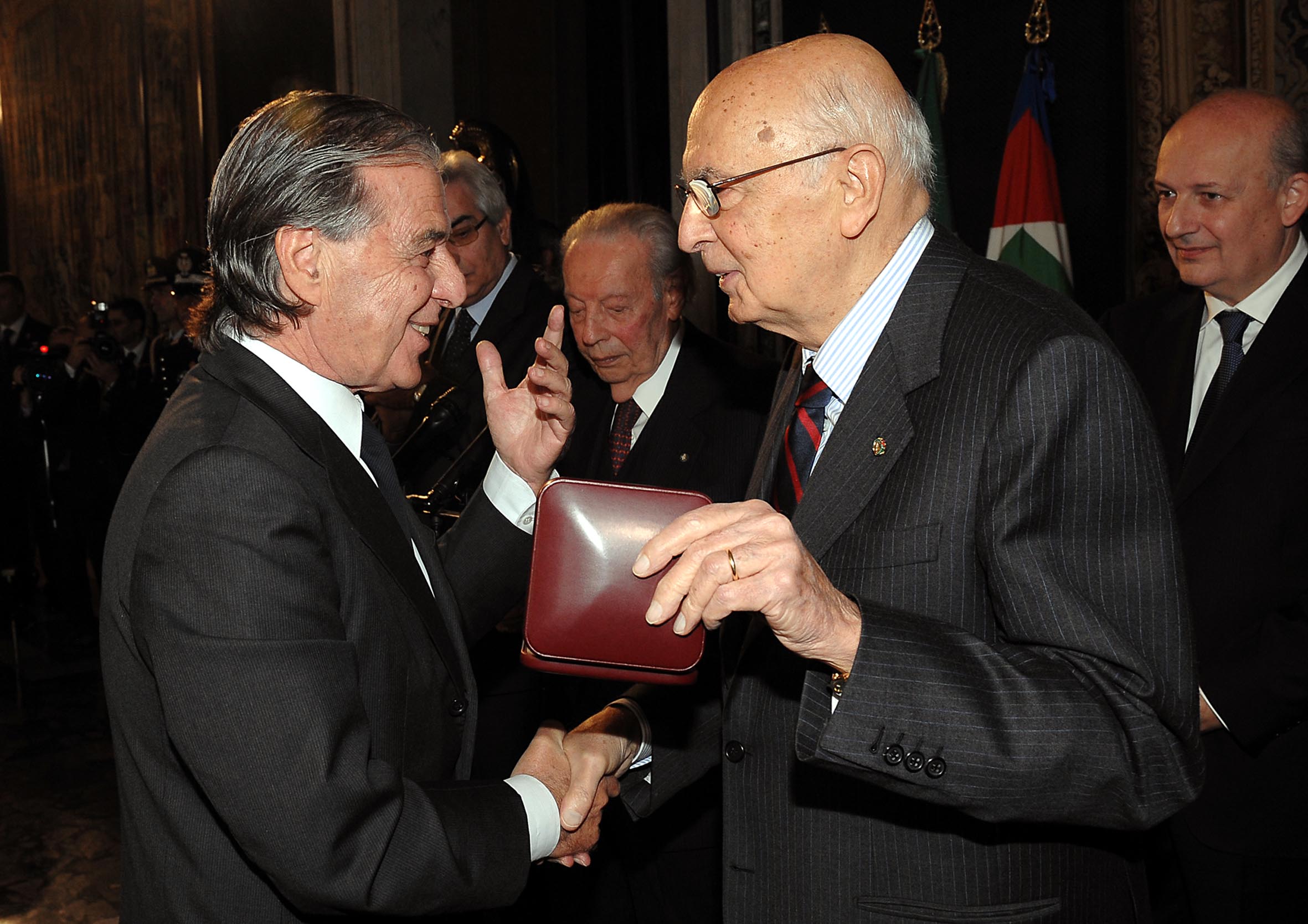   Il Capo dello Stato Giorgio Napolitano consegna il Premio Vittorio De Sica a Ricardo Bofill
