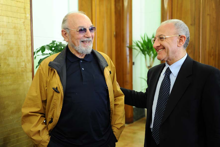   Tosca al Teatro Verdi. Aperitivo - stampa con il Sindaco V. De Luca con Alvarez, Serafin, Bruson, Oren. Salerno, 12 Maggio 2011
