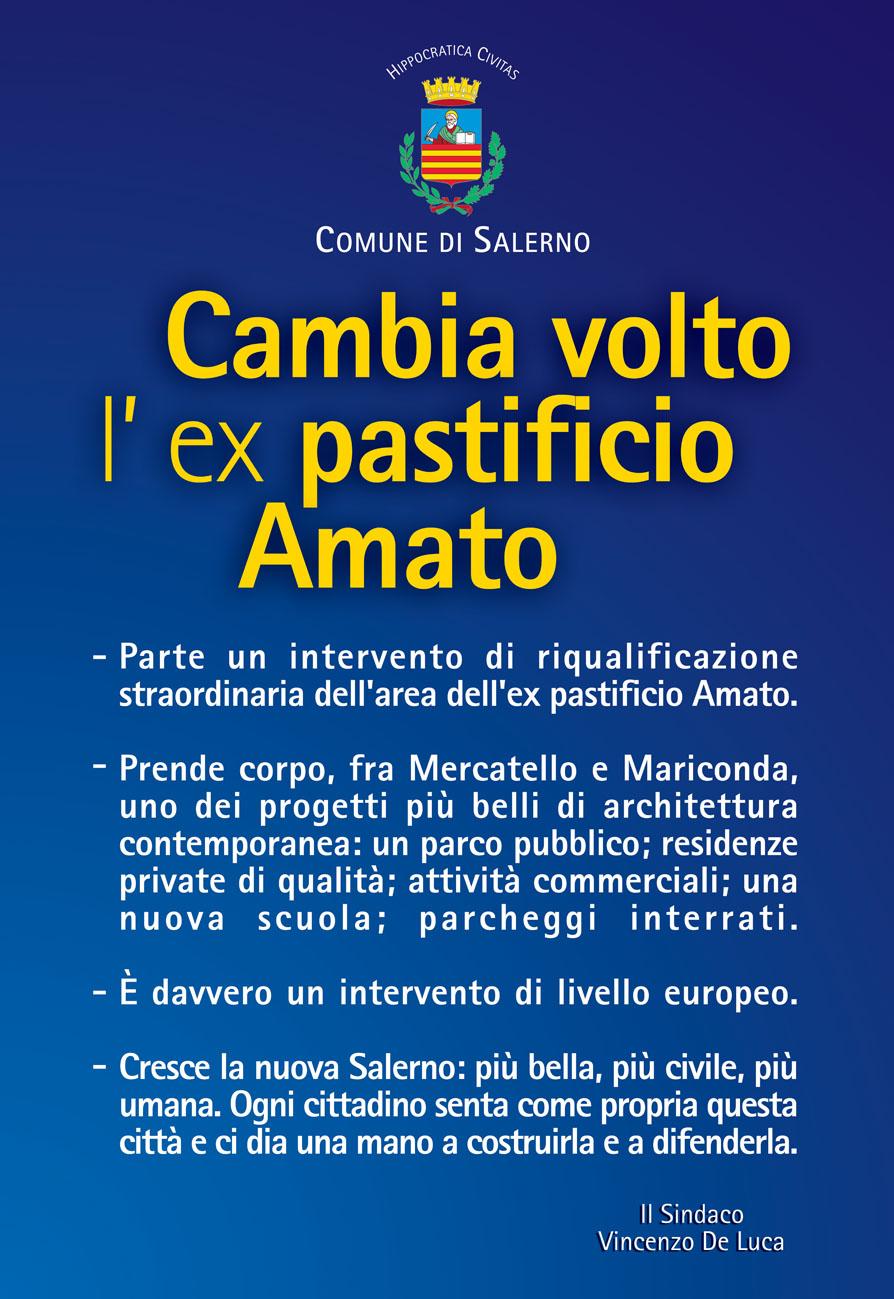   Al via i lavori di riqualificazione urbanistica dellex Pastificio Amato. Marted 15 settembre 2009
