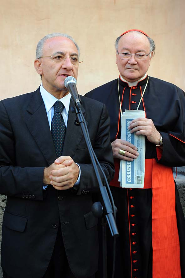   Chiesa dell'Annunziata, il Sindaco De Luca e il Cardinale Martino inaugurano il Campanile restaurato. 19 settembre 2009
