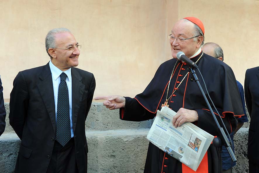   Chiesa dell'Annunziata, il Sindaco De Luca e il Cardinale Martino inaugurano il Campanile restaurato. 19 settembre 2009
