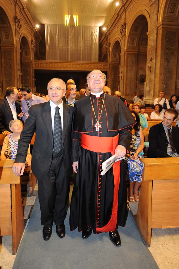   Chiesa dell'Annunziata, il Sindaco De Luca e il Cardinale Martino inaugurano il Campanile restaurato. 19 settembre 2009
