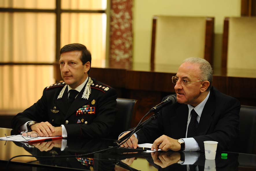   Presentato alla stampa il Concerto della banda musicale dell'Arma dei Carabinieri. Palazzo di Citta', 31 Ottobre 2011.
