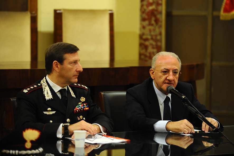   Presentato alla stampa il Concerto della banda musicale dell'Arma dei Carabinieri. Palazzo di Citta', 31 Ottobre 2011.

