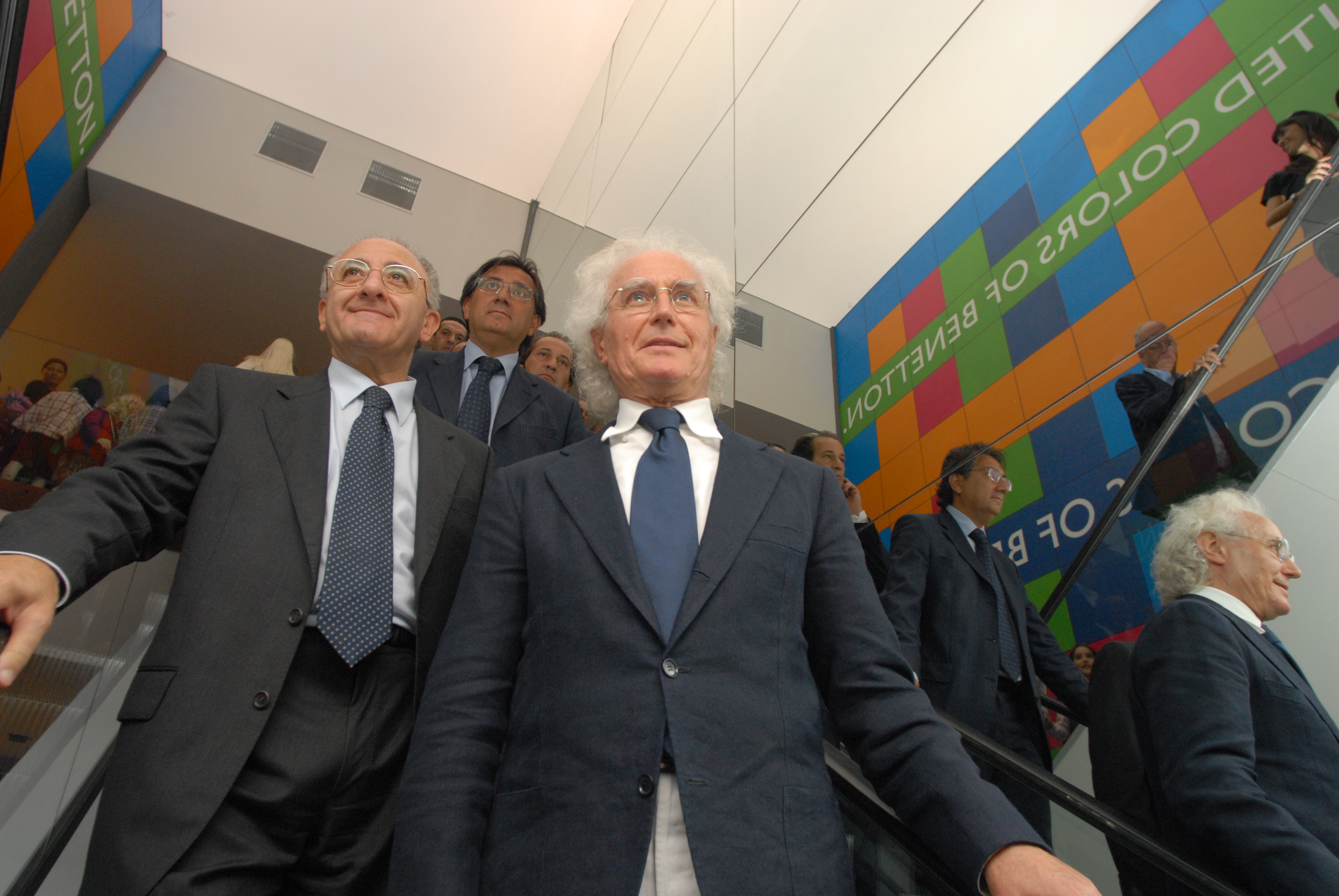   Il Sindaco Vincenzo De Luca e Luciano Benetton inaugurano il nuovo megastore al Corso Vittorio Emanuele. 20 settembre 2007

