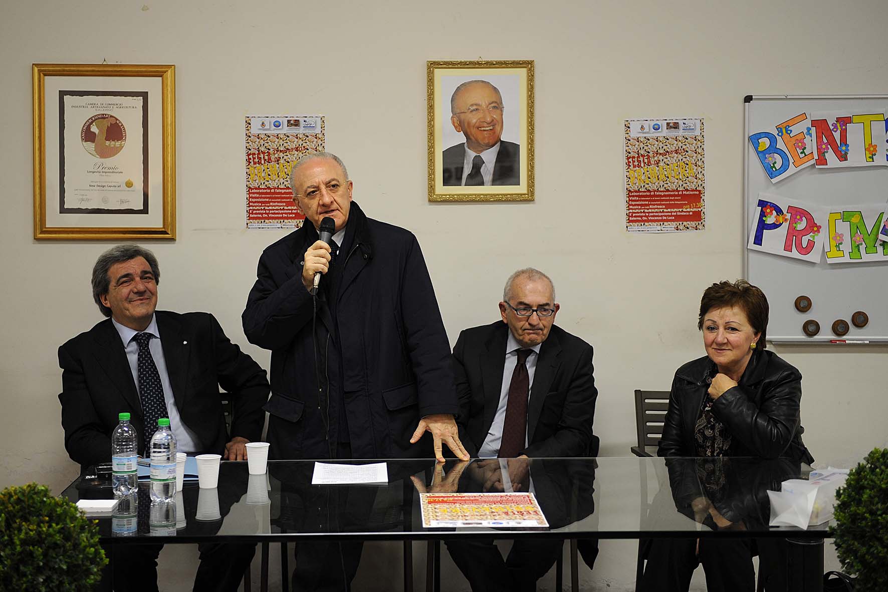   Il Sindaco De Luca alla Festa di primavera dell'associazione culturale Scuola di falegnameria 
