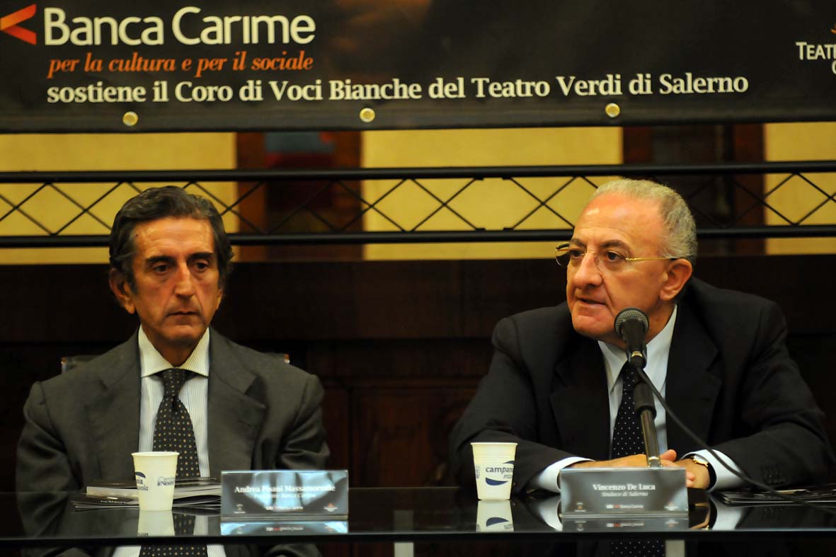   Una sinergia tra Comune e Banca Carime per la formazione di giovani talenti e la crescita artistica del Teatro Verdi. Salerno, 1 ottobre 2010
