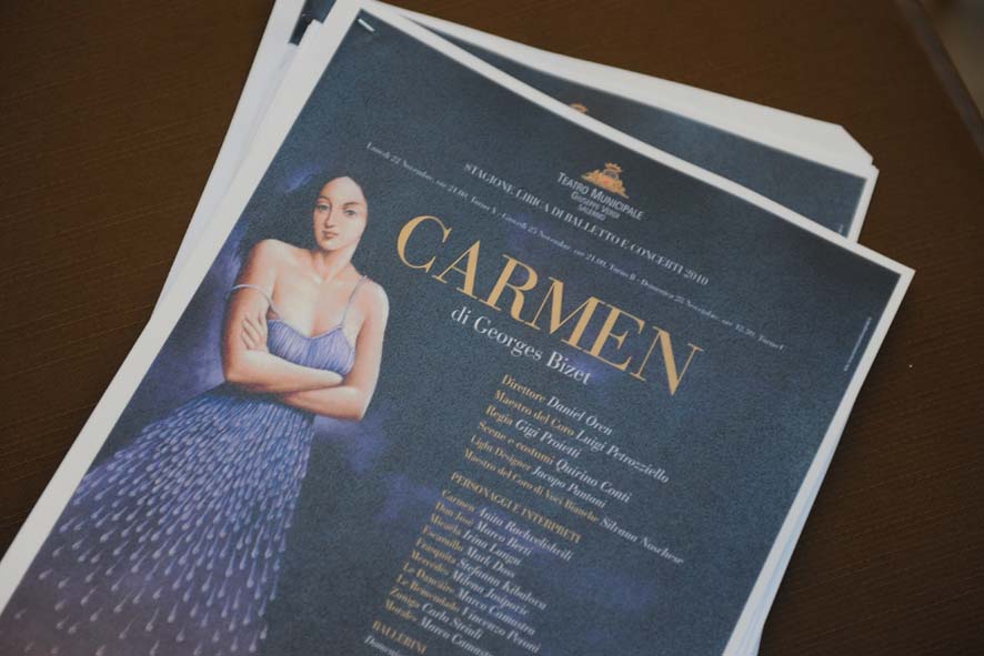   La Carmen di Bizet torna al Teatro Verdi con la regia di Proietti e la direzione del maestro Oren. La presentazione al Comune con il Sindaco De Luca. Salerno, 19 novembre 2010
