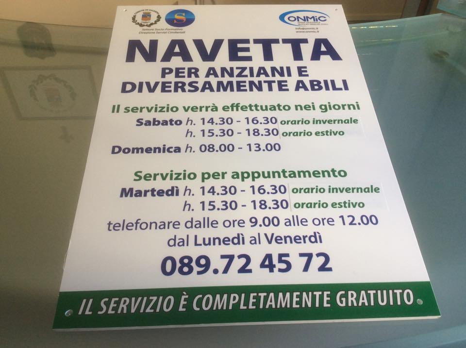   Servizio navetta gratuito per anziani e disabili al Cimitero di Salerno
