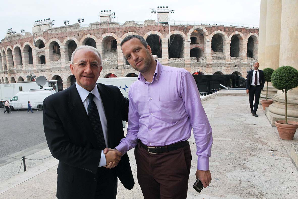   Il Sindaco De Luca a Verona per un confronto Nord-Sud sul Federalismo. Verona, 1 Giugno 2011.
