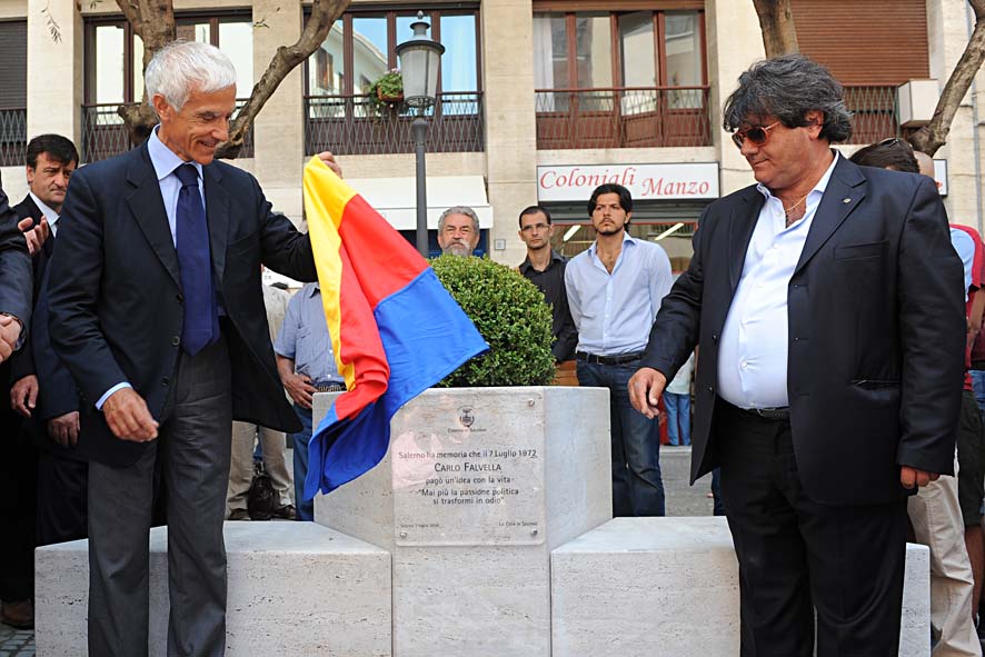   Inaugurazione monumento alla memoria di Carlo Falvella, 7 Luglio 2010.
