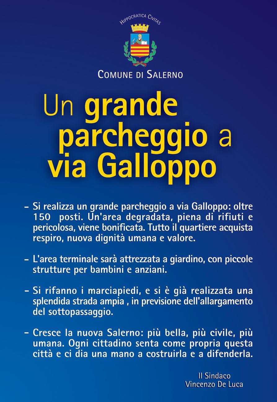   Via Galloppo: nuovo arredo urbano e parcheggi. Settembre 2009
