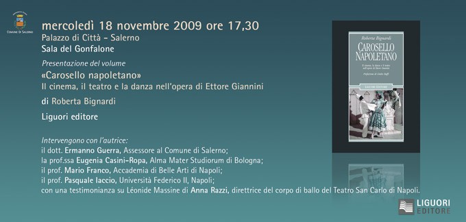   Presentazione del volume Carosello Napoletano di Roberta Bignardi. Palazzo di Citta' 18 novembre 2009
