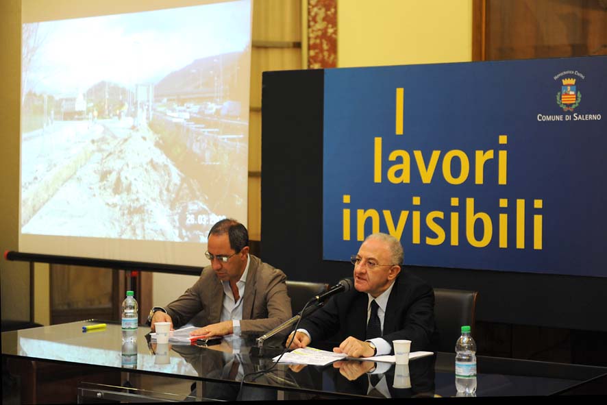   "Le opere invisibili". Il Sindaco De Luca ha presentato gli interventi del Comune sulla rete fognaria. S
