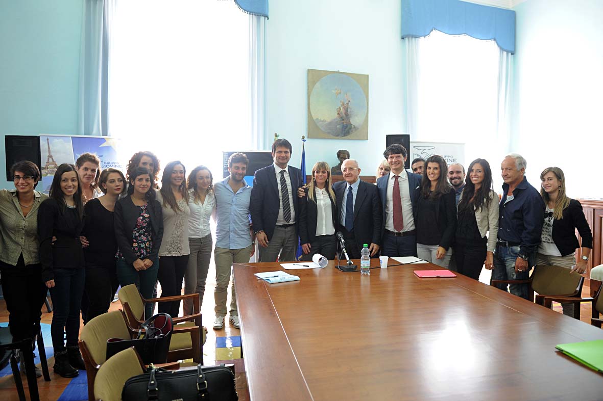   Lezione del Sindaco V. De Luca ai giovani del progetto Internazionalizzazione Imp-Exp del Gruppo Iovine
