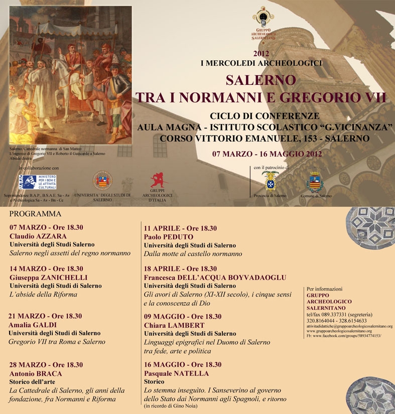   I mercoled? archeologici organizzati dal Gruppo Archeologico Salernitano
