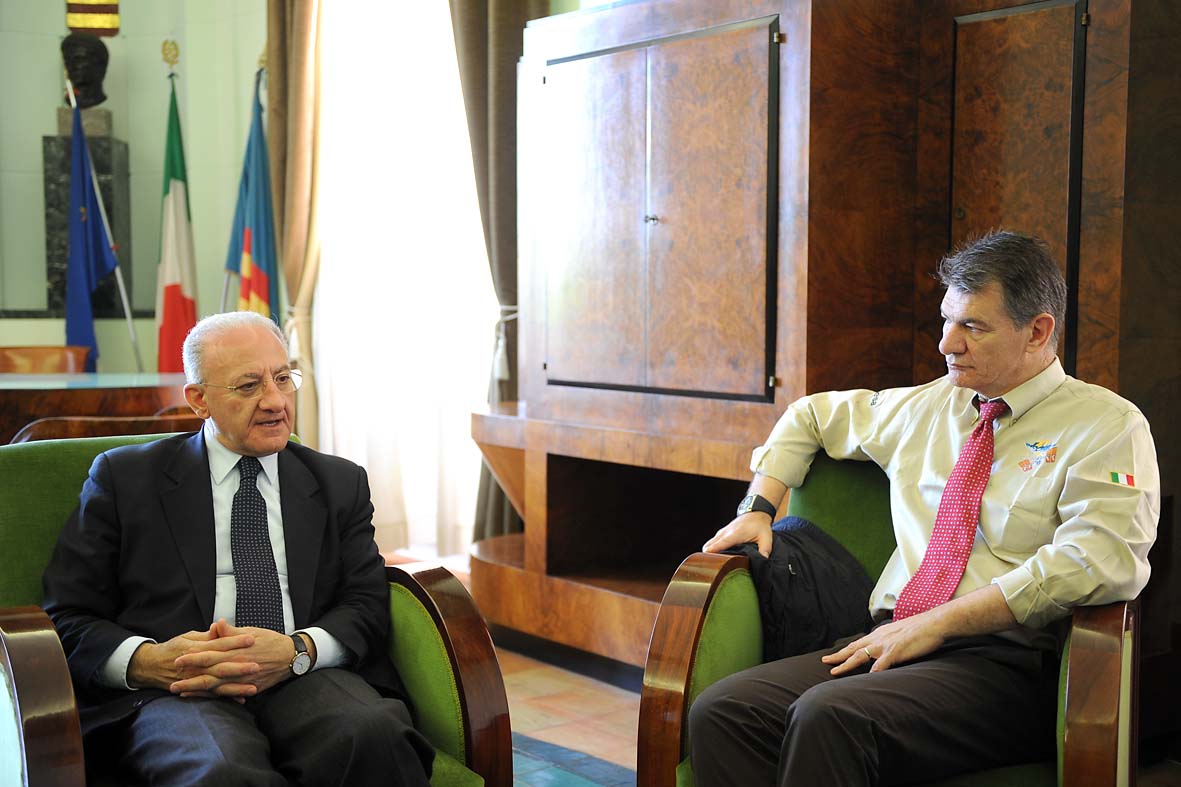   Il Sindaco De Luca incontra l'astronauta Paolo Nespoli
