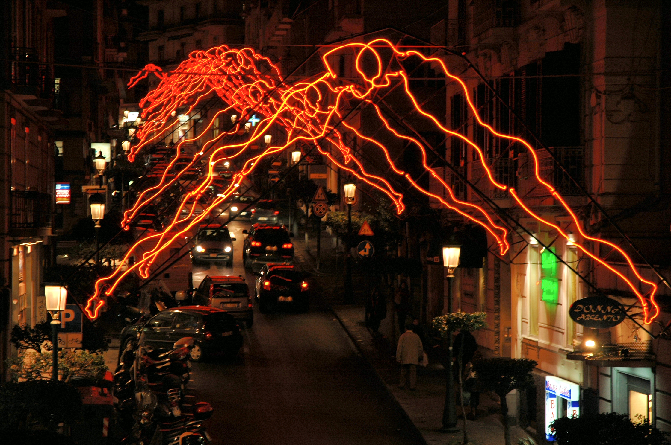   Salerno, Notti di Luce 2008. Via DIaz
