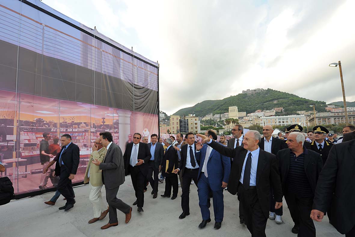   Piazza della Liberta': visita al cantiere e inaugurazione dei primi parcheggi. Salerno, 17 settembre 2010
