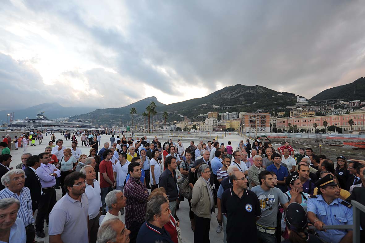   Piazza della Liberta': visita al cantiere e inaugurazione dei primi parcheggi. Salerno, 17 settembre 2010
