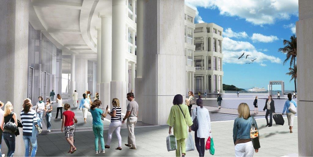   Esposto in Piazza Portanova il nuovo plastico del Crescent e di Piazza della Liberta'
