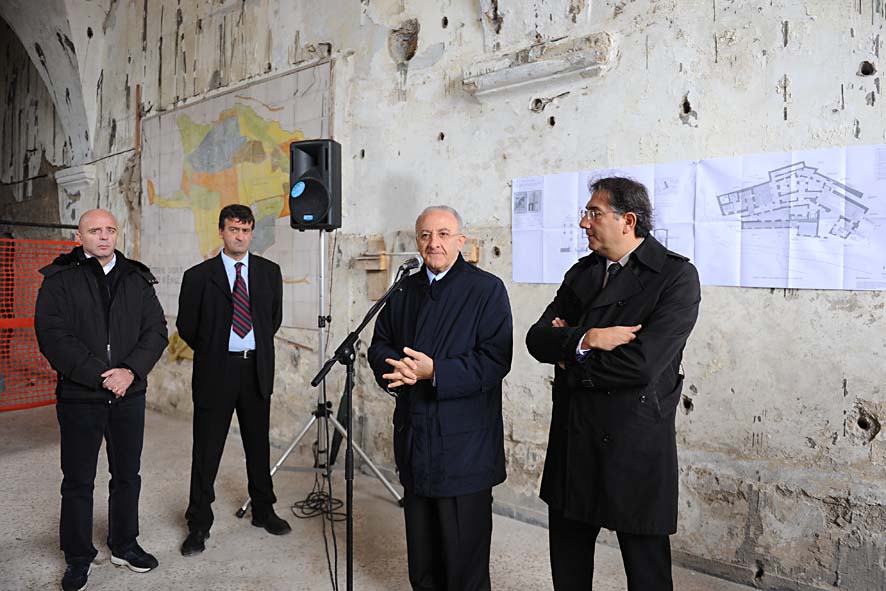   Al via i lavori per il recupero del Convento di San Nicola della Palma con il Sindaco De Luca. Salerno, 9 novembre 2010
