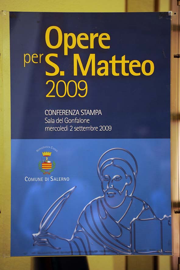   San Matteo 2009: il Sindaco De Luca presenta il programma di opere e lavori pubblici. Palazzo di Citta', 2 settembre 2009 
