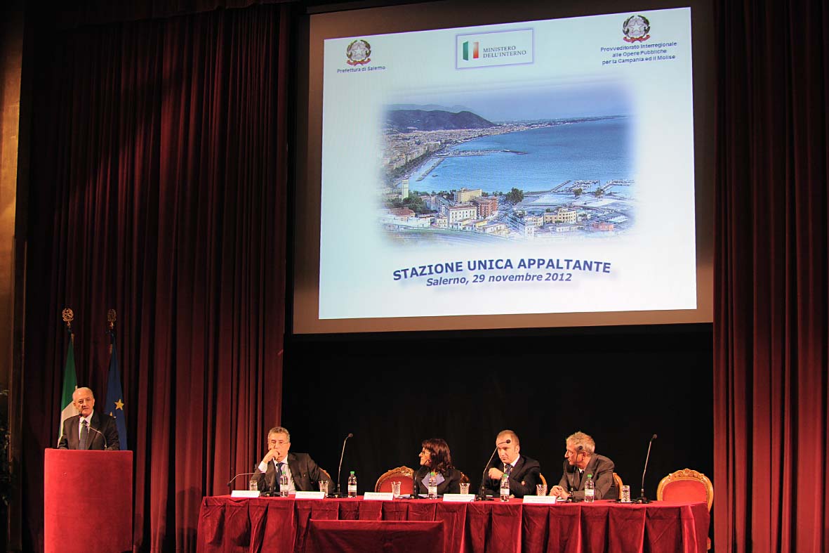   Presentazione della Stazione Unica Appaltante. Salerno, 29 novembre 2012
