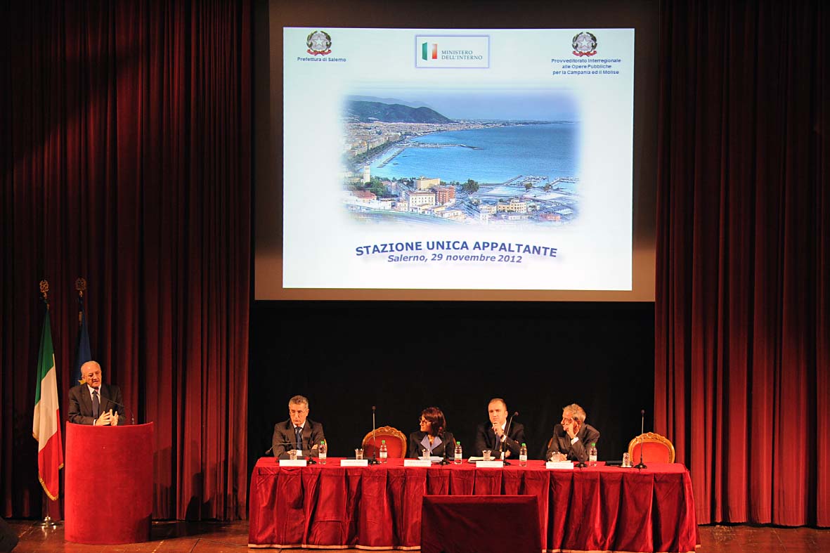   Presentazione della Stazione Unica Appaltante. Salerno, 29 novembre 2012
