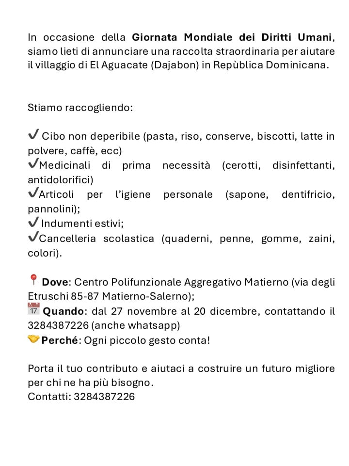   Raccolta solidale
