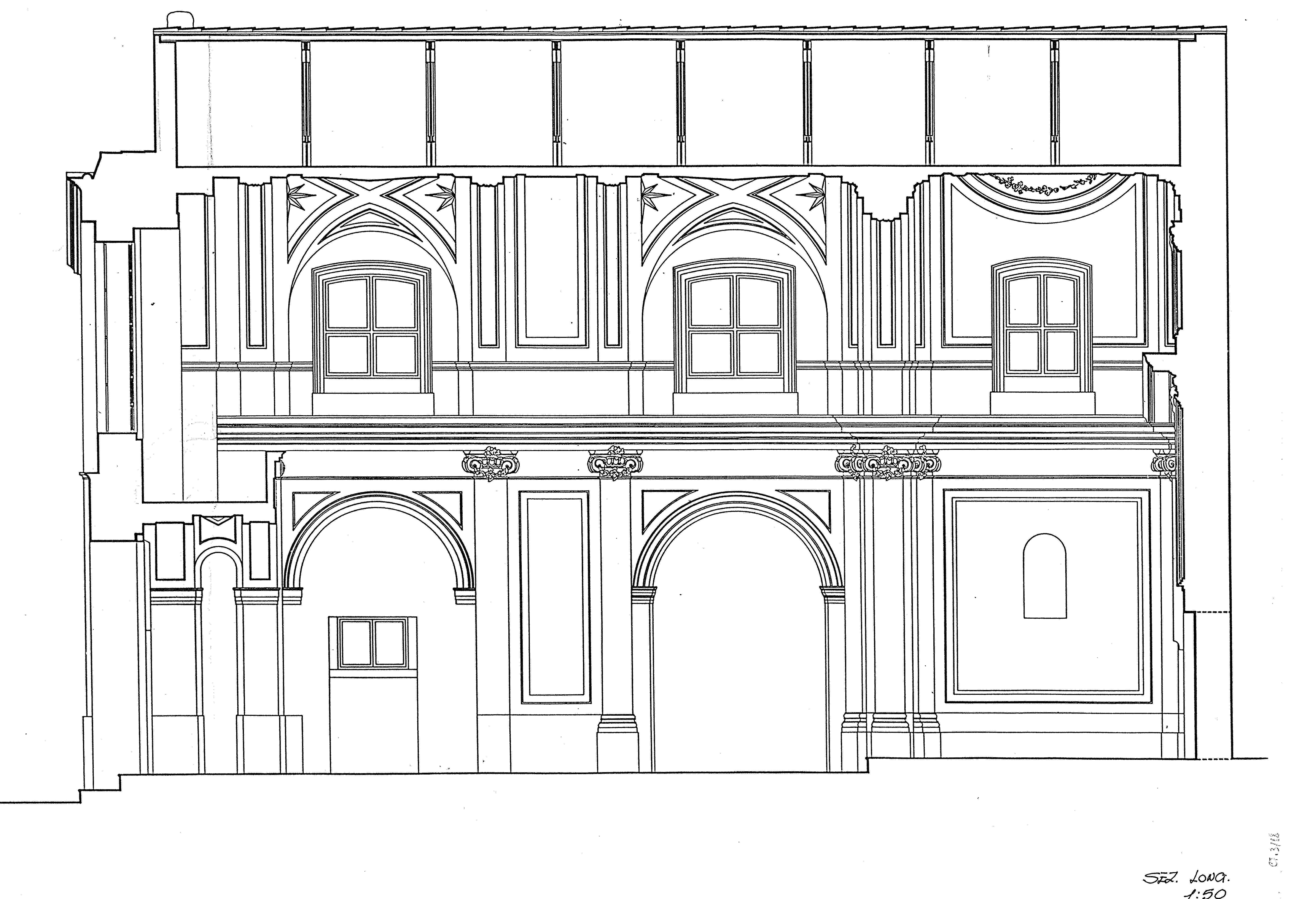 Sezione longitudinale 1:50