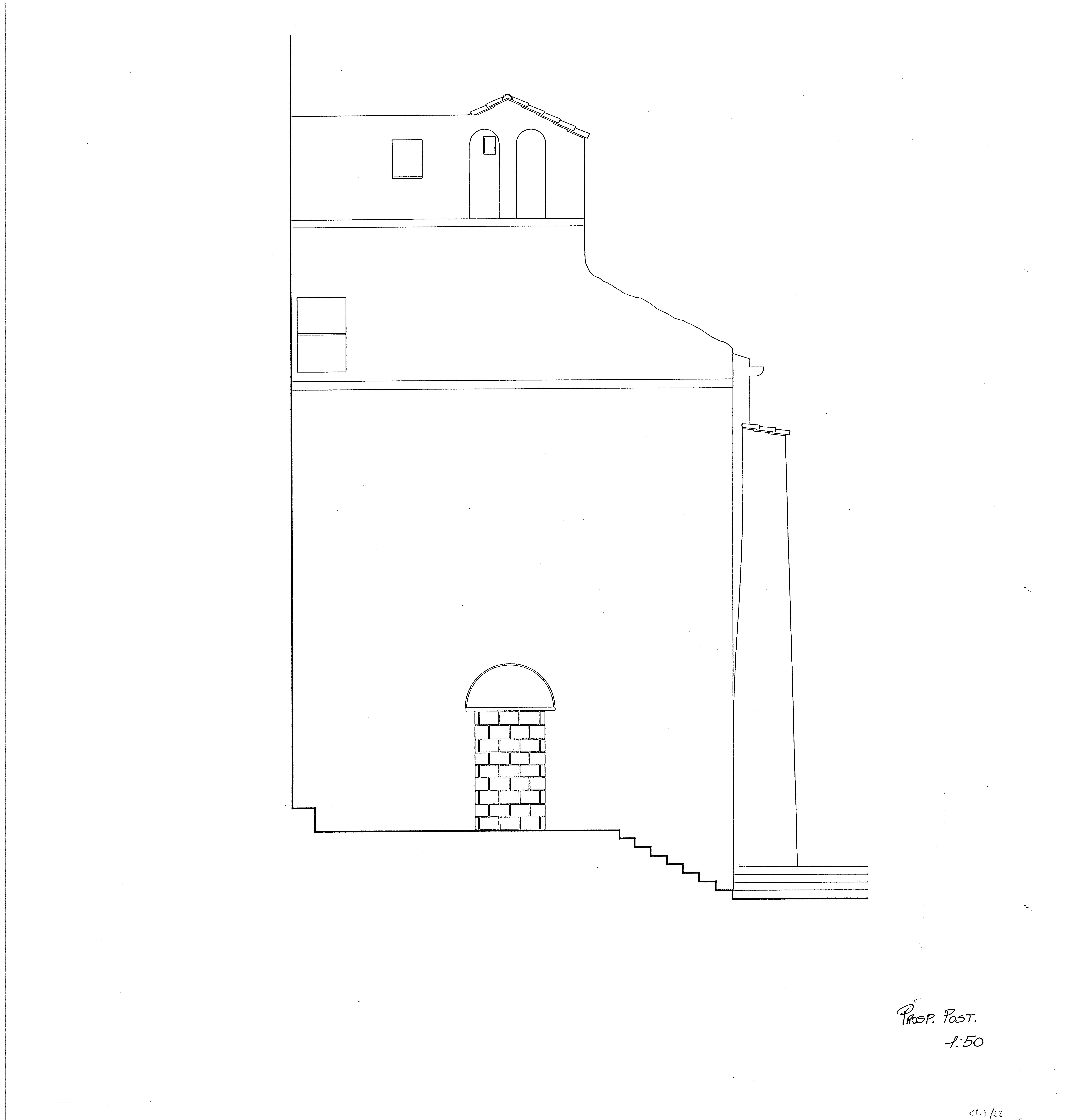 Prospetto posteriore 1:50