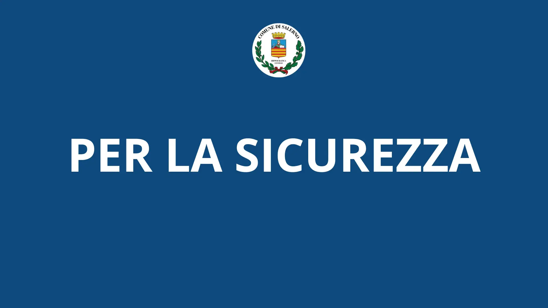 Per la sicurezza 